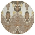 thumbnail image 2 of Addison Rugs Chantille Indoor/Outdoor Transitional Ikat Brown Washable Round Rug, 8' x 8', 2 of 6