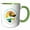 Green/White, variant on 3drose, American Beaches - Agate Beach, Port Orford, Oregon Cool Travel Gift, 11oz Two-tone Red Mug