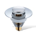 thumbnail image 1 of Advancent Tapón de desagüe para fregadero emergente, cubierta de filtro de rebote para lavabo de tocador con colector de pelo, colador de bañera Accesorios de baño Tipo inoxidable Advancent HA059679-02B, 1 of 6