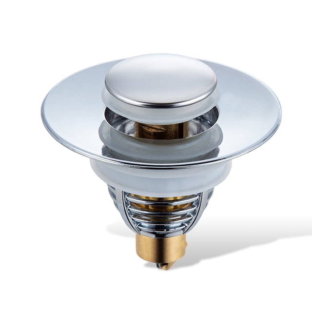Advancent Tapón de desagüe para fregadero emergente, cubierta de filtro de rebote para lavabo de tocador con colector de pelo, colador de bañera Accesorios de baño Tipo inoxidable Advancent HA059679-02B