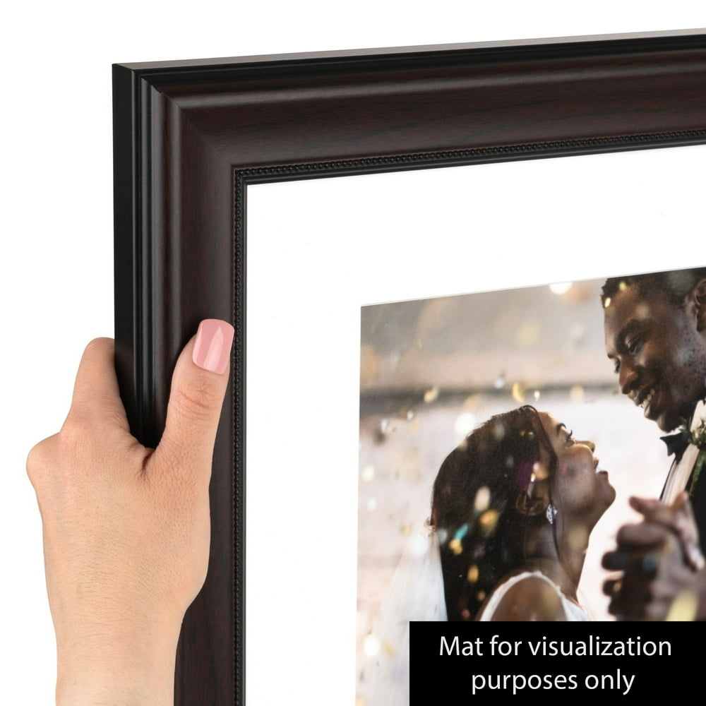 ArtToFrames 13x16 Inch Mahogany and Burgundy Picture Frame, This Brown MDF Poster Frame is Great