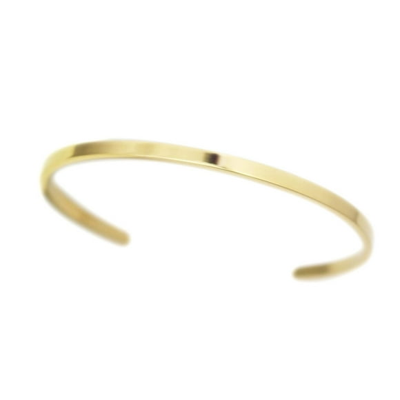 COUYA Elegant Cute Stainless Steel Bracelets Blanks Gold Plated Open Cuff Bangle Bracelets for Ladies Men