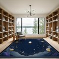 thumbnail image 2 of ODIKA Playroom Science Theme Galaxy Constellation Rocket Ship Motif Low Profile Flatwoven for Great Room, Indoor Open Concept, Large Living, 2 of 7