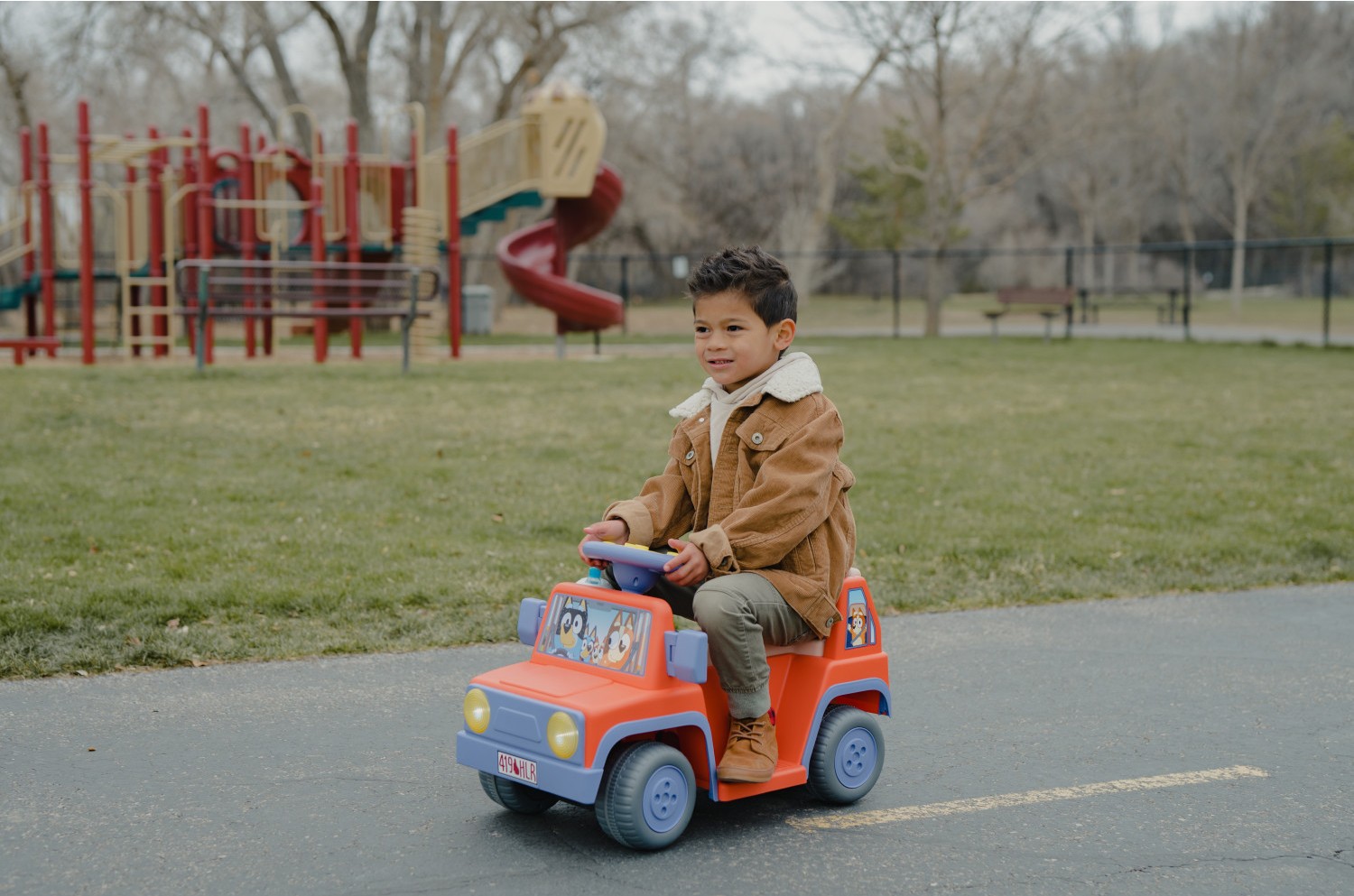 6V BLUEY BATTERY POWERED RIDE ON CAR WITH SOUNDS, KIDS AGES 2+