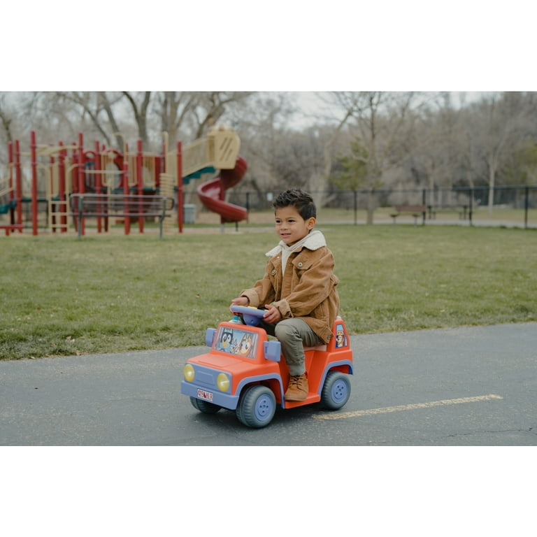 6V Bluey Battery Powered Ride on Car with Sounds, Kids Ages 6V Bluey Battery Powered Ride on Car with Sounds, Kids Ages