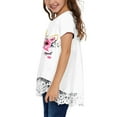 thumbnail image 6 of ONLYSHE Baby Toddler Girls Floral Short Sleeve Tops T-Shirt Summer Tunic Tops Kids Loose Fit T-Shirt Blouse, 6 of 8