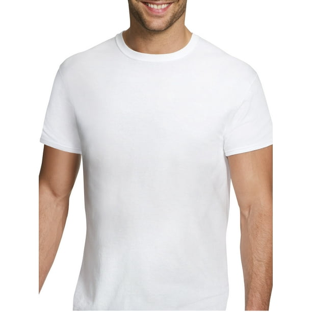 Hanes Comfort Fit Ultra Soft Cotton White Crew Undershirts, 3 Pack - Walmart.com