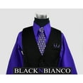 thumbnail image 2 of Boys Vest Suits Pinstripe Black with Purple Shirt, 2 of 3