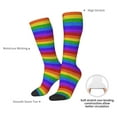 thumbnail image 4 of Naloa Colorful Glitter Rainbow Thigh High Socks Extra Long Stretchy Sock Women Over Knee High Opaque Stocking Daily Wear, 4 of 6