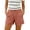 Orange, variant on UDAUDU Womens Linen Shorts High Waist Casual Summer Shorts Button Down Straight Leg Bermuda Beach Shorts with Pockets Blue 2XL