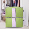 thumbnail image 5 of Honeeladyy Extra Large Blanket Storage Bags Breathable Visual Clothes Storage Containers for King Comforter Bedding Pillow Sheet with Reinforced Handles, Green, 23.62"X13.77"X15.74", 5 of 5