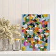 thumbnail image 2 of Abstract Geometric Cubes Canvas Print Wall Art for Living Room Office Dining Room Hallway, 2 of 8