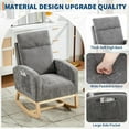 thumbnail image 3 of Rocking Chair Nursery Chair with Foot Rest, Nursery Rocking Chairs with Pocket，Baby Nursery Glider Rocker for Living Room, 3 of 6
