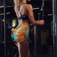 thumbnail image 4 of Yiaed Fiery Red Maple Leaf Fox Print Women's Athletic Shorts Running Shorts Sporty Short High Waisted Elastic Workout Shorts for Yoga Gym Running & Sports -Medium, 4 of 8