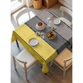 thumbnail image 6 of Yellow Grey Table Cloth, Vintage Stripe Farmhouse Wood Grain Ombre Waterproof Tablecloth for Square Tables, Reusable Washable Fabric Table Cover for Restaurant Kitchen Dining Tables 54"x54", 6 of 6