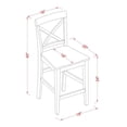 thumbnail image 3 of Pemberly Row Pub 10" Wood X-Back Bar Stools in Oak (Set of 2), 3 of 5