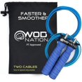 thumbnail image 1 of Cuerda para saltar ajustable WOD Nation de doble velocidad, 3,5 m, azul, 1 of 9