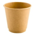 thumbnail image 2 of 8 oz Kraft Paper Coffee Cup - Double Wall - 3 1/2" x 3 1/2" x 3 1/4" - 500 count box, 2 of 3