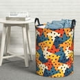 thumbnail image 6 of ZICANCN Laundry Basket Organizer, Color Graphic Splicing Collapsible Hamper for Bathroom Bedroom Laundry Room, Medium Size, 6 of 7