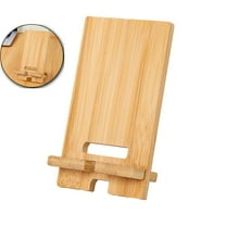WNFJR Adjustable Bamboo Phone Holder - Wooden Mobile & Tablet Stand with 2 Angles, Detachable Design for Office, Home & Travel, Wood & Bamboo Cell Phone Stand