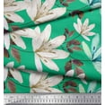 thumbnail image 2 of Soimoi polyester Crepe Fabric Leaves & Wild Flower Print Fabric by the Yard 52 Inch Wide, 2 of 3