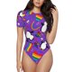 thumbnail image 1 of Balery Rainbow Lgbt Penguin Body de cuello redondo de manga corta para mujer Tops de manga corta Tops básicos-Large, 1 of 7