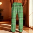 thumbnail image 3 of talentlend Plaid Pajama Pants for Men Drawstring Lounge Pant Soft Sleepwear Elastic Waist Bottoms with Pockets, 3 of 7