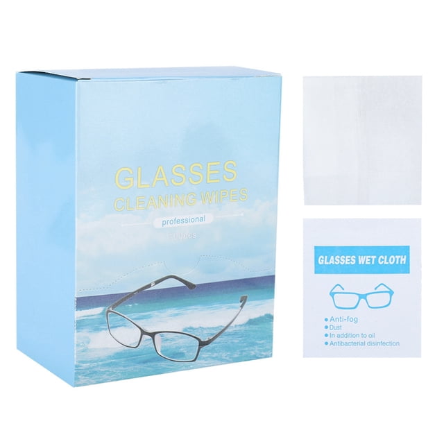 100 toallitas húmedas para limpiar lentes de resina de vidrio, desinfectantes y antibacterianas.