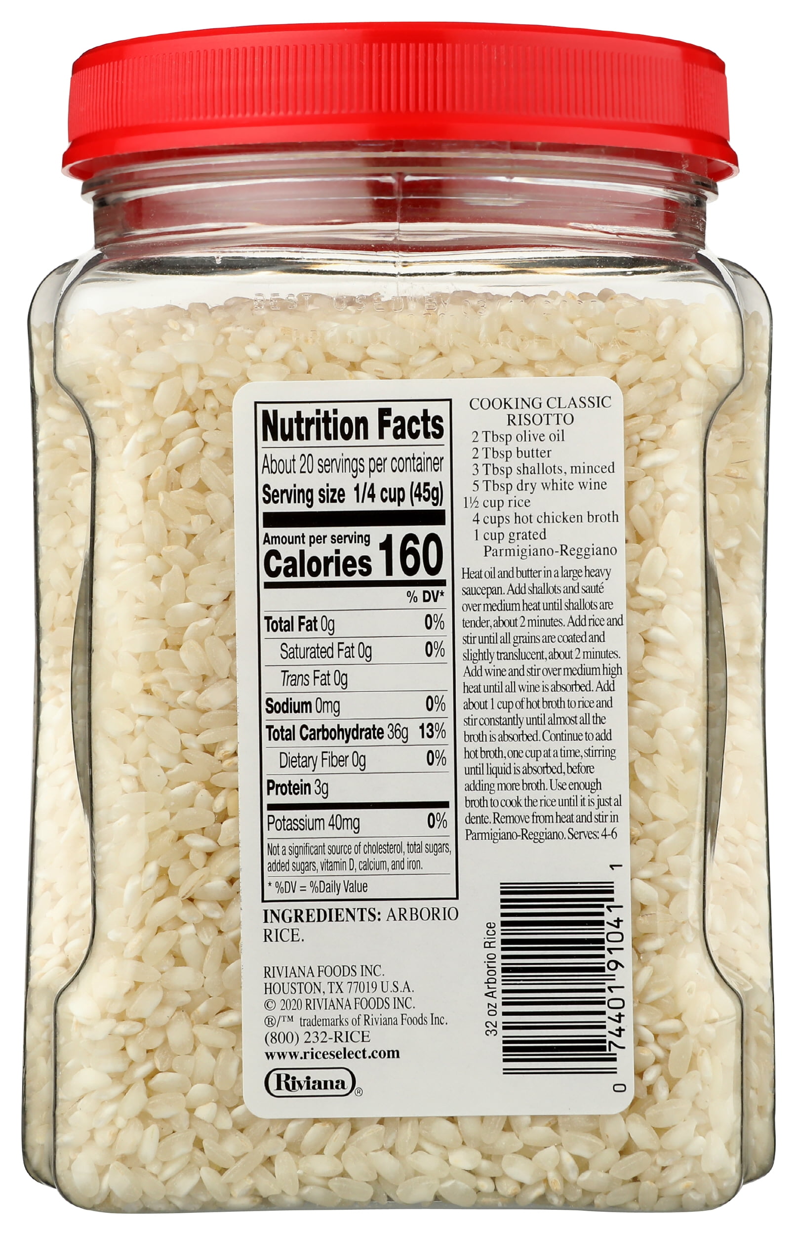 Pack of 4, Riceselect Arborio Rice, 32 oz