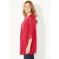 thumbnail image 3 of Catherines Women's Plus Size Shadow Stripe Cardigan, 3 of 3