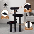 thumbnail image 6 of Happy & Polly 41.3" Gothic Plush Cat Tree for Cats of All Stages, Red, Large, 6 of 9