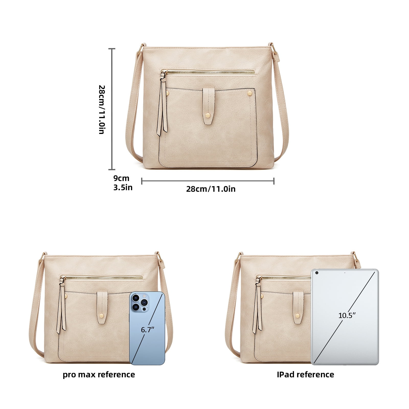 GAEKEAO Hobo Bags for Women Large Leather Purses and Handbags Crossbody Tote Shoulder Bag with Side Pockets Adjustable Strap
