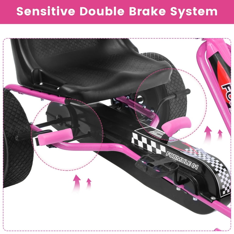 Costway Honeyjoy Go Kart Wheel Pedal Powered Kids Ride On