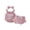 Pink, variant on Newborn Baby Girls Little Sister Outfit Waffle Knit Ruffle Romper Little Sis Letter Embroidery Ruffle Sleeveless Infant Bodysuit and Shorts Headband Set Cute Baby Girl Summer Clothes