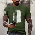 thumbnail image 2 of Yiaimeir Men's Fashion Casual Short Sleeve Round Neck Independence Day Flag T-Shirt Top Streetwear,Size M-3XL, 2 of 5