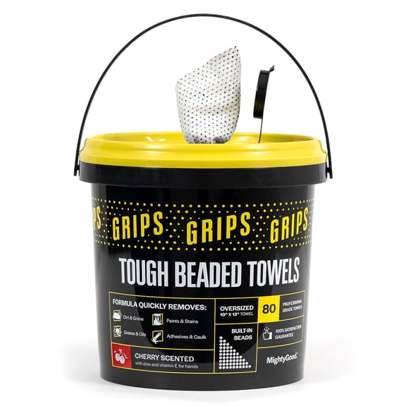 MightyGood. GRIPS Tough Beaded Towels - 80ct Cherry