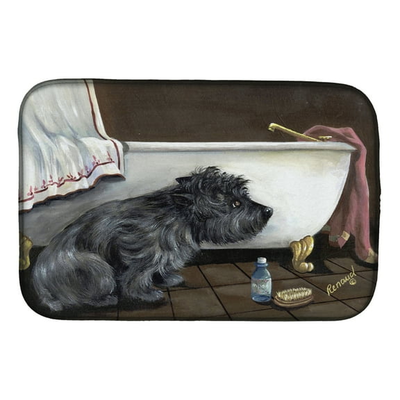 Carolines Treasures PPP3250DDM Absorbent Dish Drying Mat for Kitchen Counter Cairn Terrier Bath Time Dish Drying Mat  14