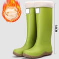 thumbnail image 3 of Ticikt Rain Boots for Men Women, Waterproof Rubber Boots with Unique Design, Comfort Lightweight Work Mud Boots, Garden Boots for Farming Gardening Fishing,Color:Green,Size:37, 3 of 5