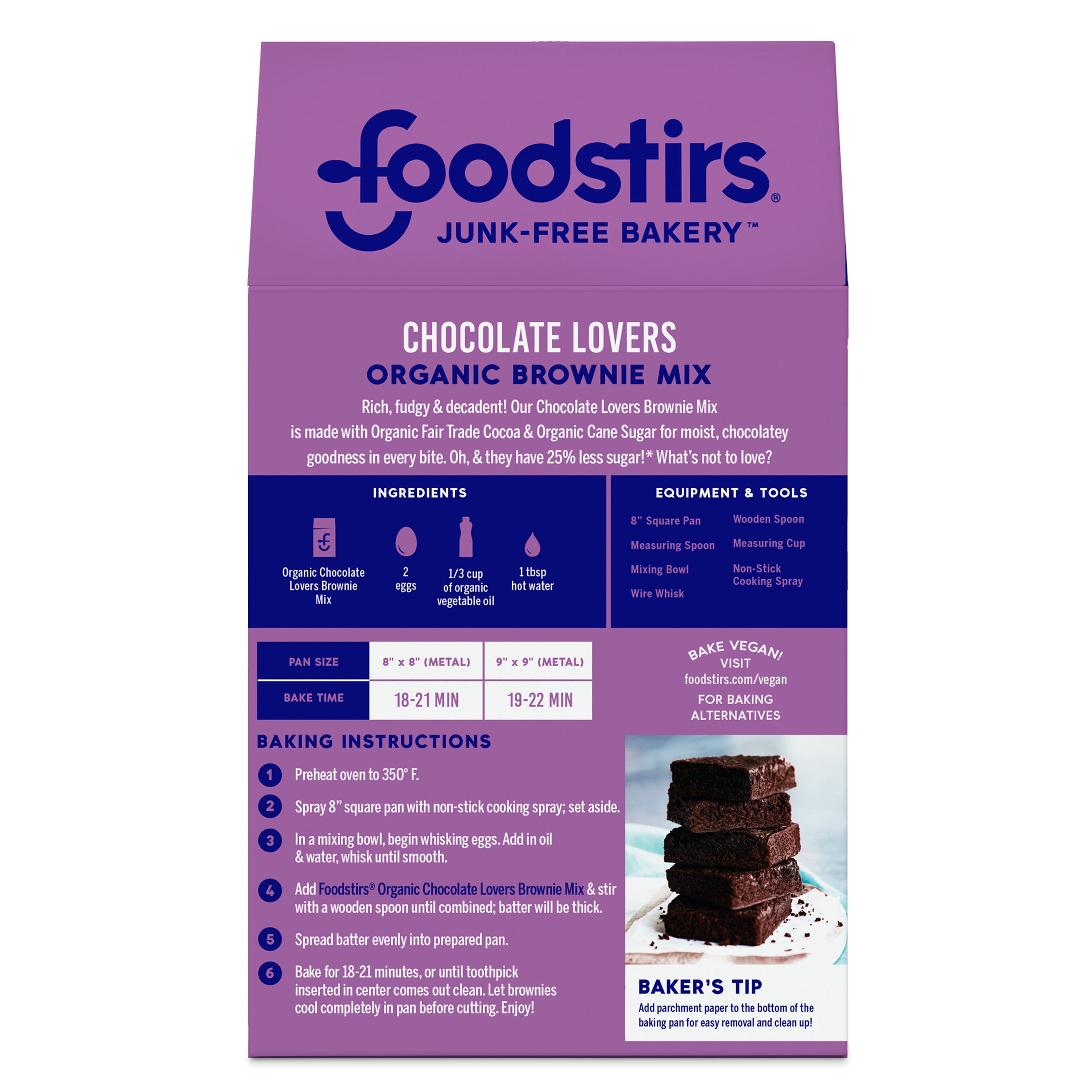 Foodstirs Baking Mix Chocolate Brown Lovers, 12.55 oz