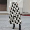 thumbnail image 6 of THDHVS Women's Skirts,Women High Waist Plaid A Line Skirt Full Flared School Girl Style with Pockets for Fall Winter Fashion Photos and Preppy Outfits,Skirts for Women Trendy, 6 of 8