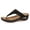 Black, variant on Women's Wedge Hollow Flip Flops Trendy Comfortable Casual Slides Perforated Open Toe Sandals Soft Sole Lightweight Slippers Ladies Beach Vacation Shoes