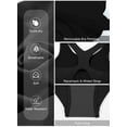 thumbnail image 6 of Eytino Bathing Suits for Women Athletic One Piece Swimsuit Racerback Cross Back Training Sport Slimming Swim Suit Modest Full Coverage Swimming Suits Womens Swimwear Black L, 6 of 8
