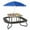 Brown, variant on Costway Kids Picnic Table Outdoor Activity Table with Adjustable & Collapsible Umbrella Blue