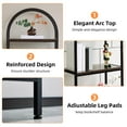 thumbnail image 4 of Kojooin Bookshelf,Arched Bookshelf 4/5 Tier,Tall Standing Display Racks with Metal Frame, 4 of 7