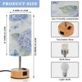 thumbnail image 2 of Touch Control Table Lamp with LED Bulb Bedside Lamp for Bedroom Living Room Blue Hydrangea Pattern, 2 of 8