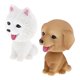 thumbnail image 1 of Resina Bobble Head Dog 2 piezas de de animales modelo lindo perro decoraciones en apariencia Samojeden + Golden Retriever 9x6cm Fanmusic Resina Bobble Head Dog, 1 of 7