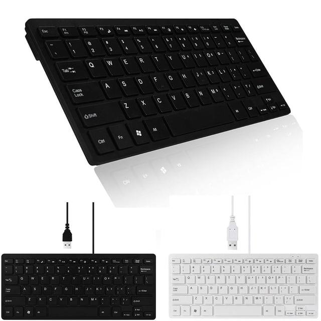 Cagogo under $5 1Pcs USB Mini Keyboard, Ultra Thin USB 2.0 Mini Wired Keyboard,78 Keys Compact Multimedia Laptop Keyboard,Portable Plug Play Desktop Replacement,Slim Design Space Saving Keyboard