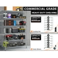 thumbnail image 7 of Garage Shelving, 6 Tier Storage Shelves Heavy Duty 6000lbs Capacity, Adjustable Metal Shelving Units with Wheels for Garage, Basement 72"x48"x18", 7 of 7