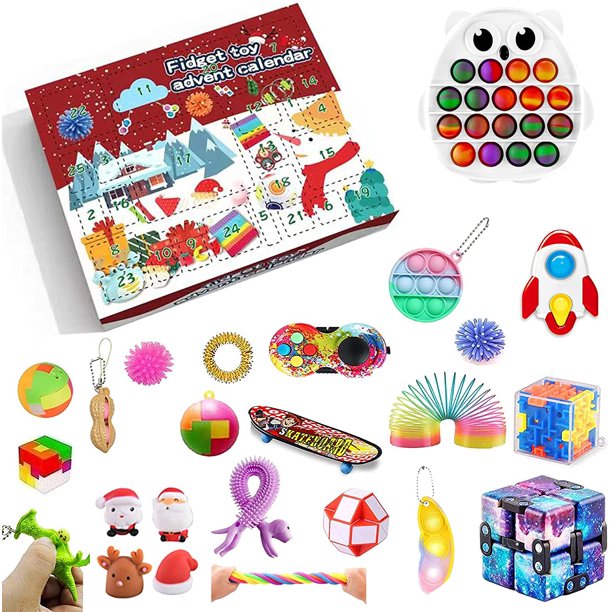 Fidget Advent Calendars 2021 Toy for Kid,PopOnIt Advent Calendars