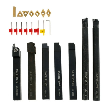 

Everso 22Pcs Lathe Boring Bar Turning Tool Multifunctional Solid Carbide Insert Holder Boring Bar Lathe Wrench